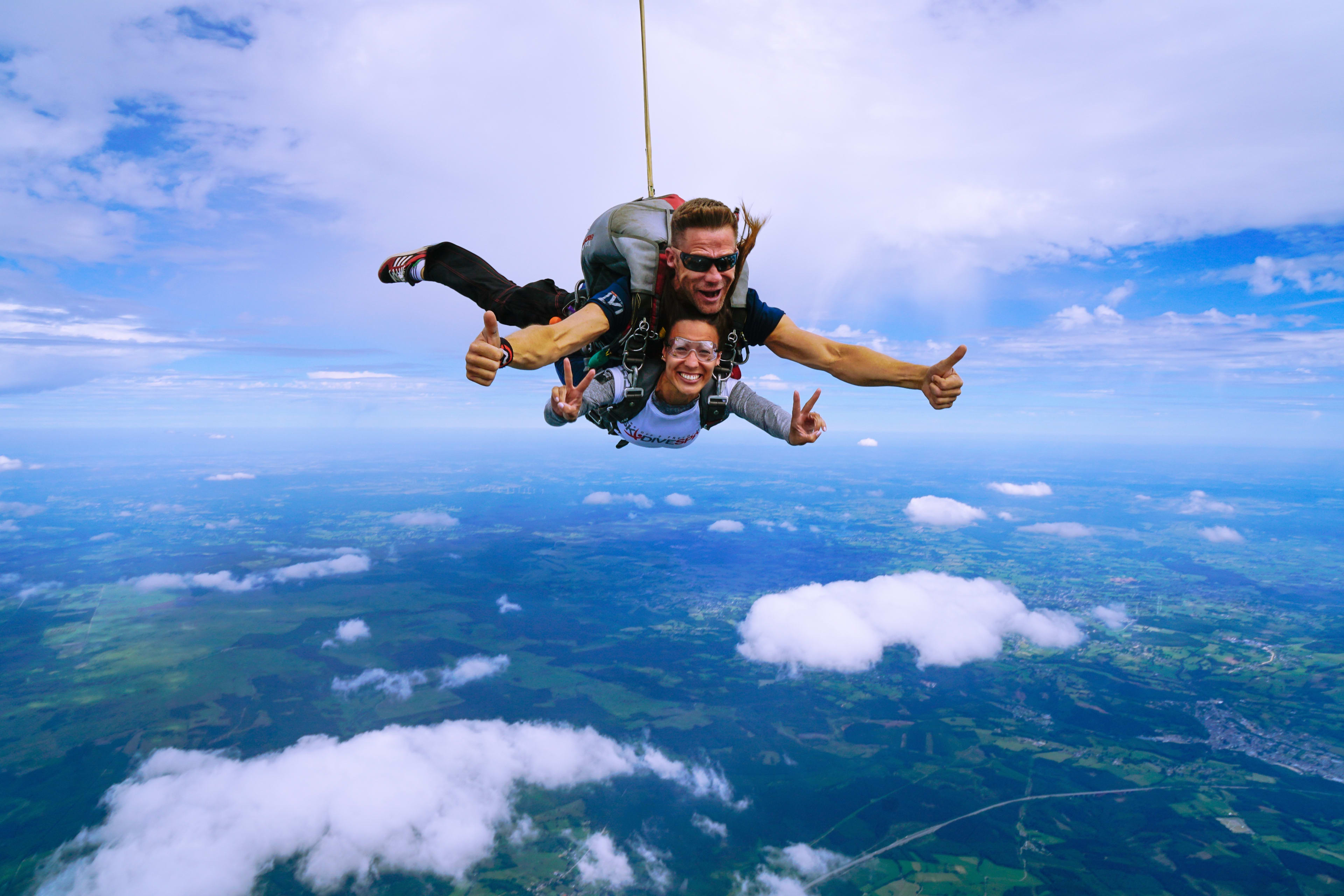 Saut en parachute à Spa, Belgique