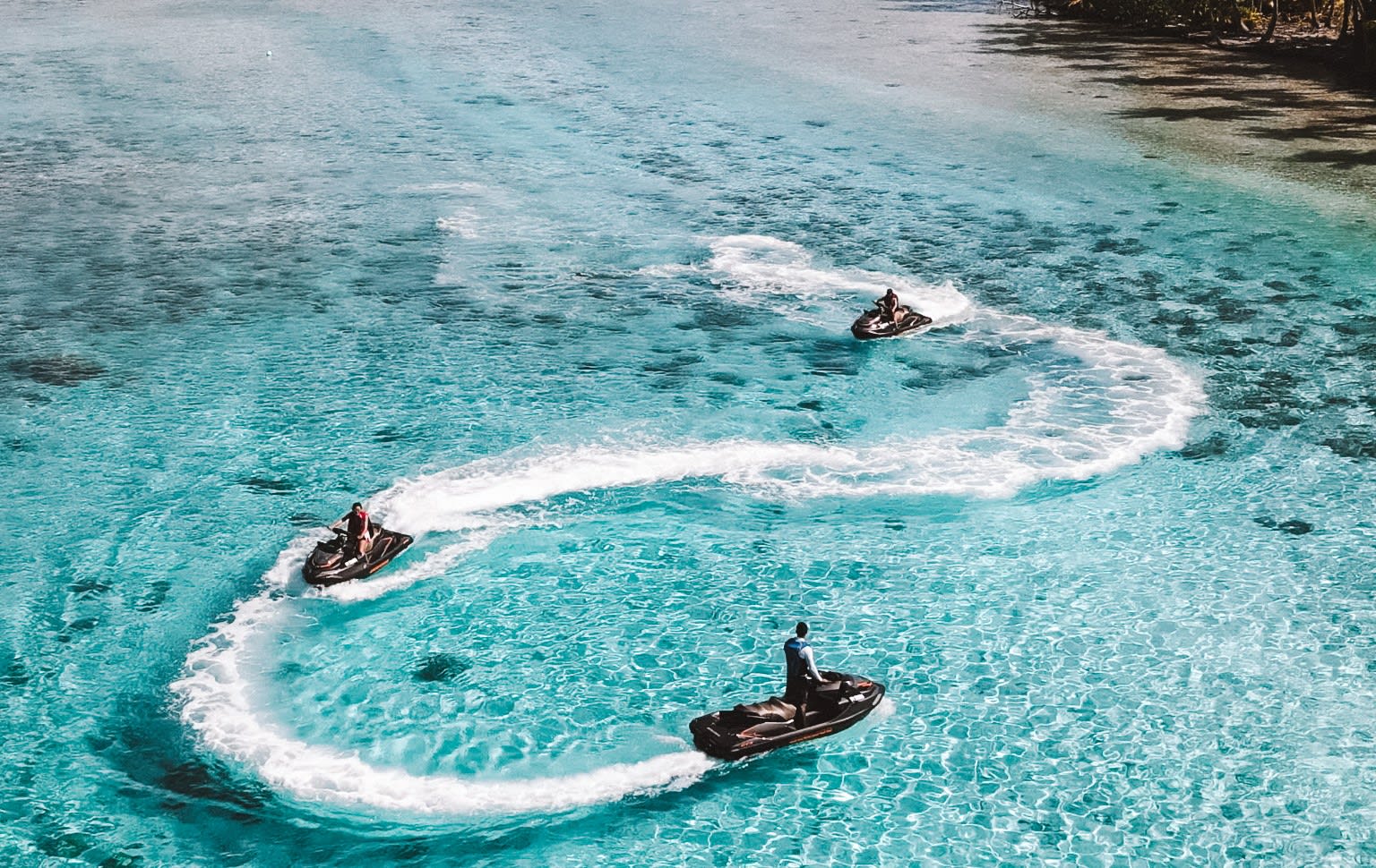 Jetski-Exkursion auf der Lagune von Taha'a