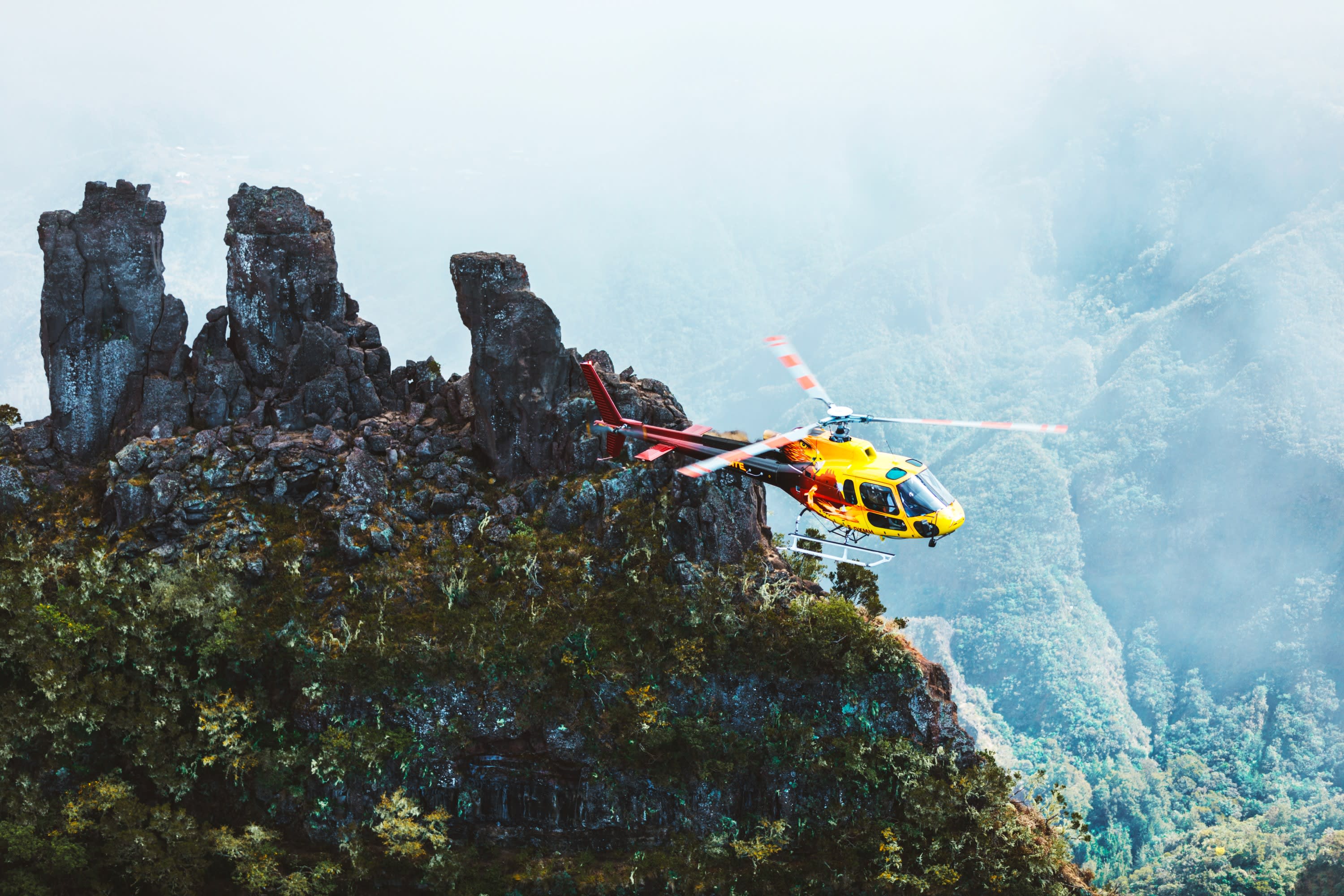 vol en hélicoptère à La Réunion