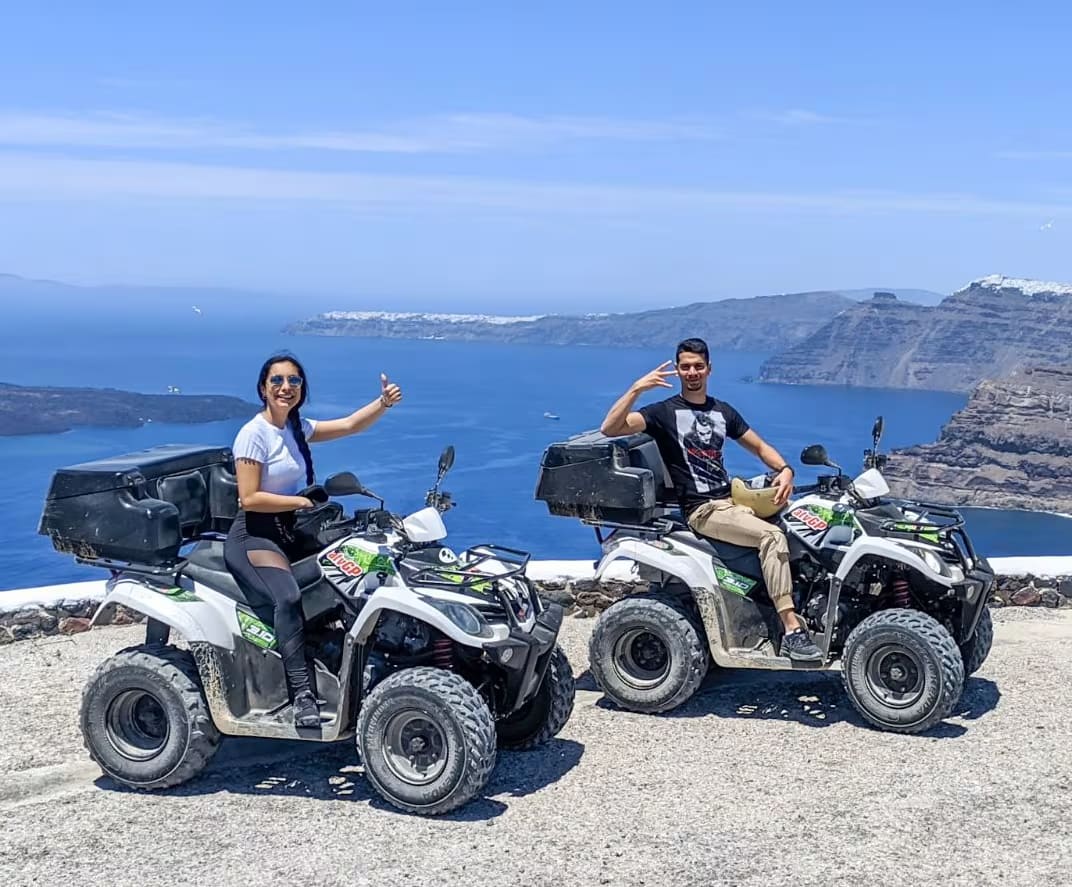 Quad bike in Santorini