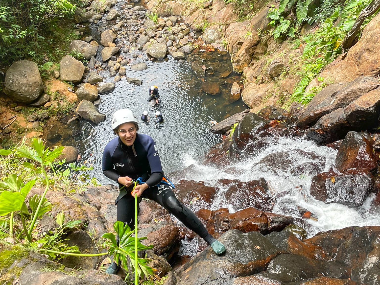 Deshaies canyoning near Pointe-Noire, Guadeloupe