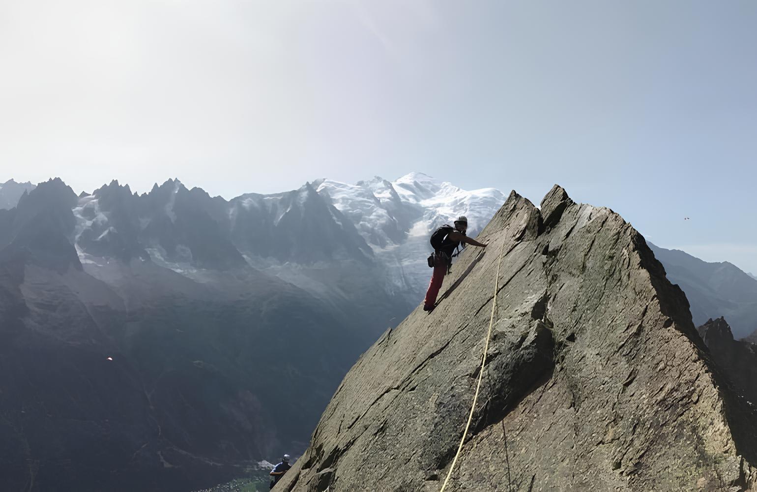 Climbing in the Mont Blanc massif