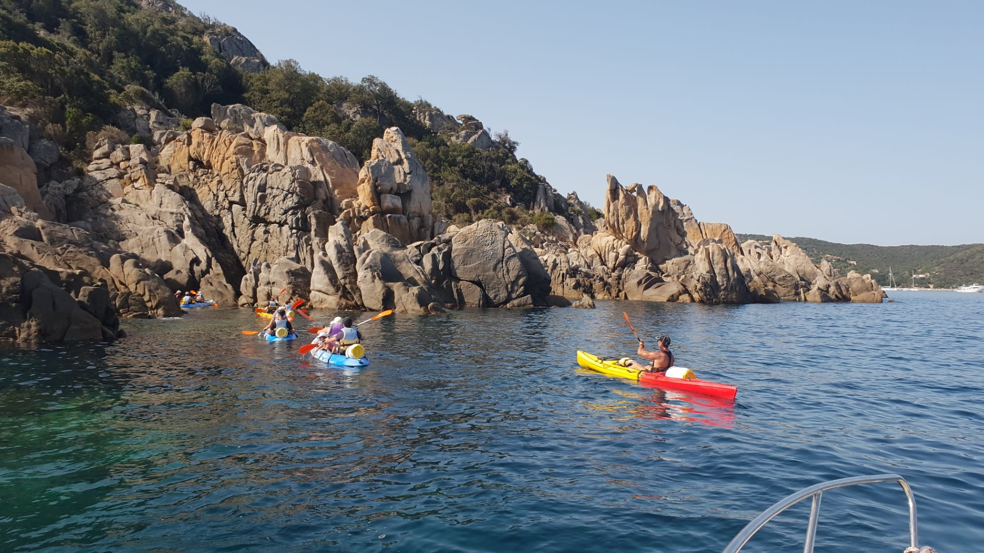 Sea kayaking excursion in the bay of Campomoro, near Propriano