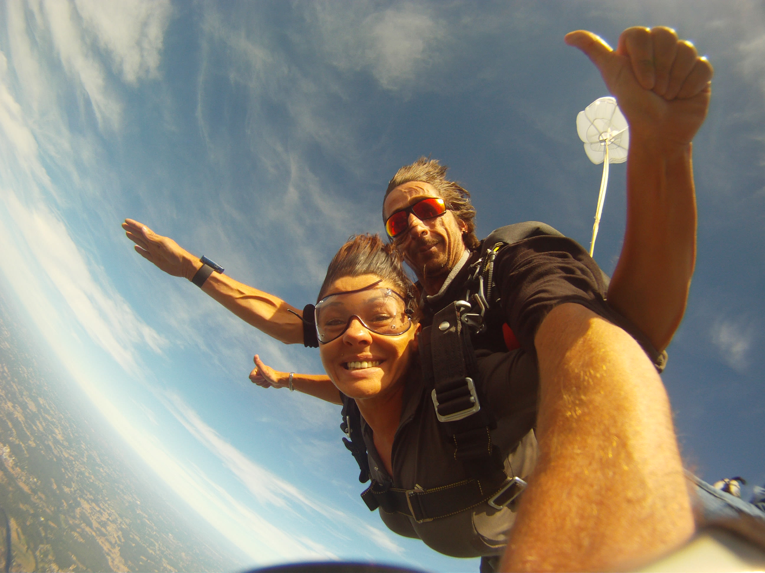 Saut en parachute tandem, Dordogne