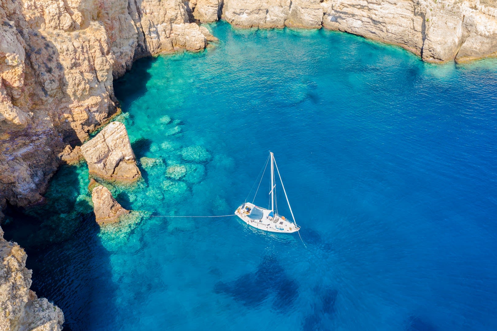 Die Bucht von Lindos auf Rhodos