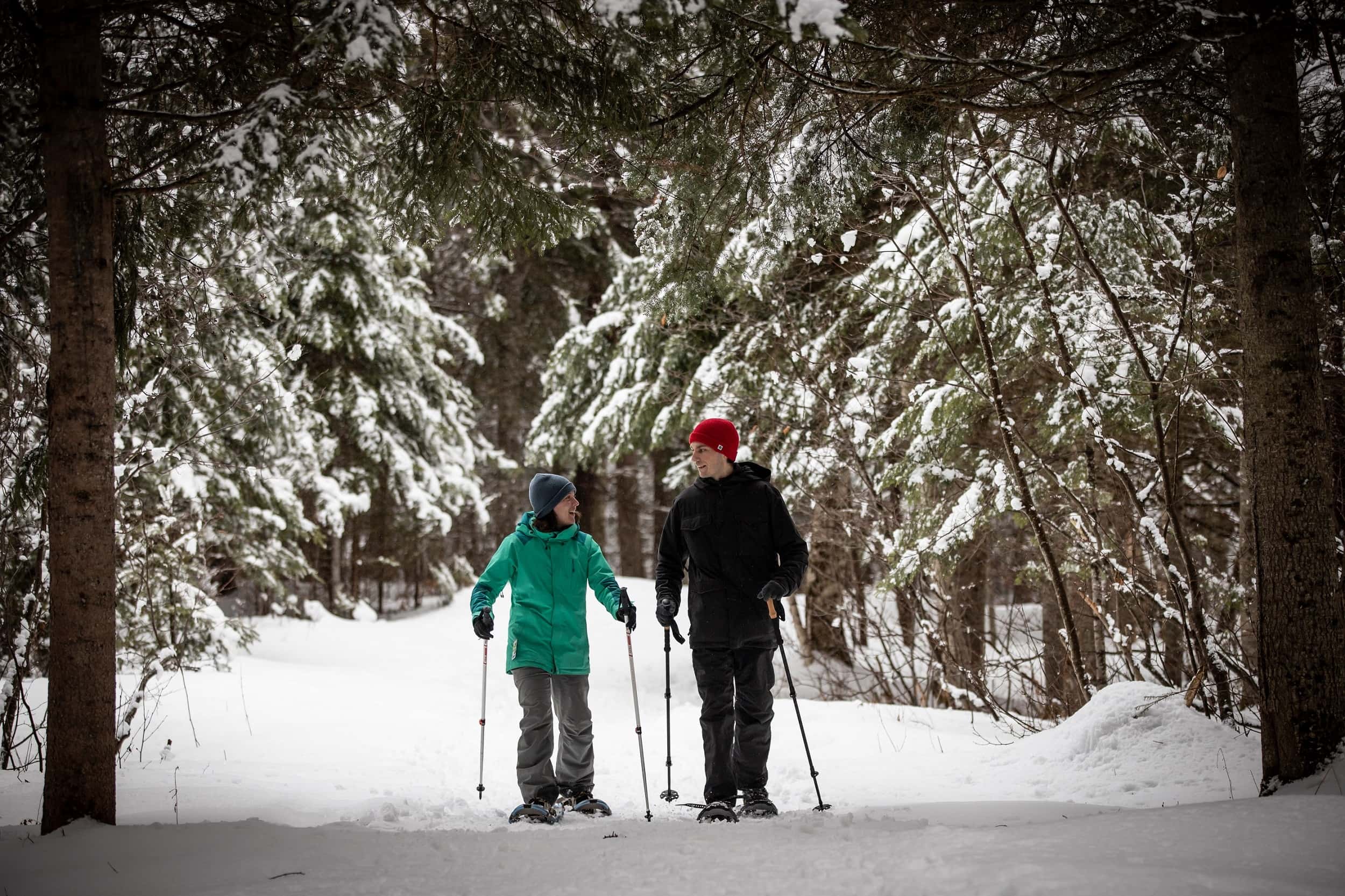 Snowshoeing in the Laurentians