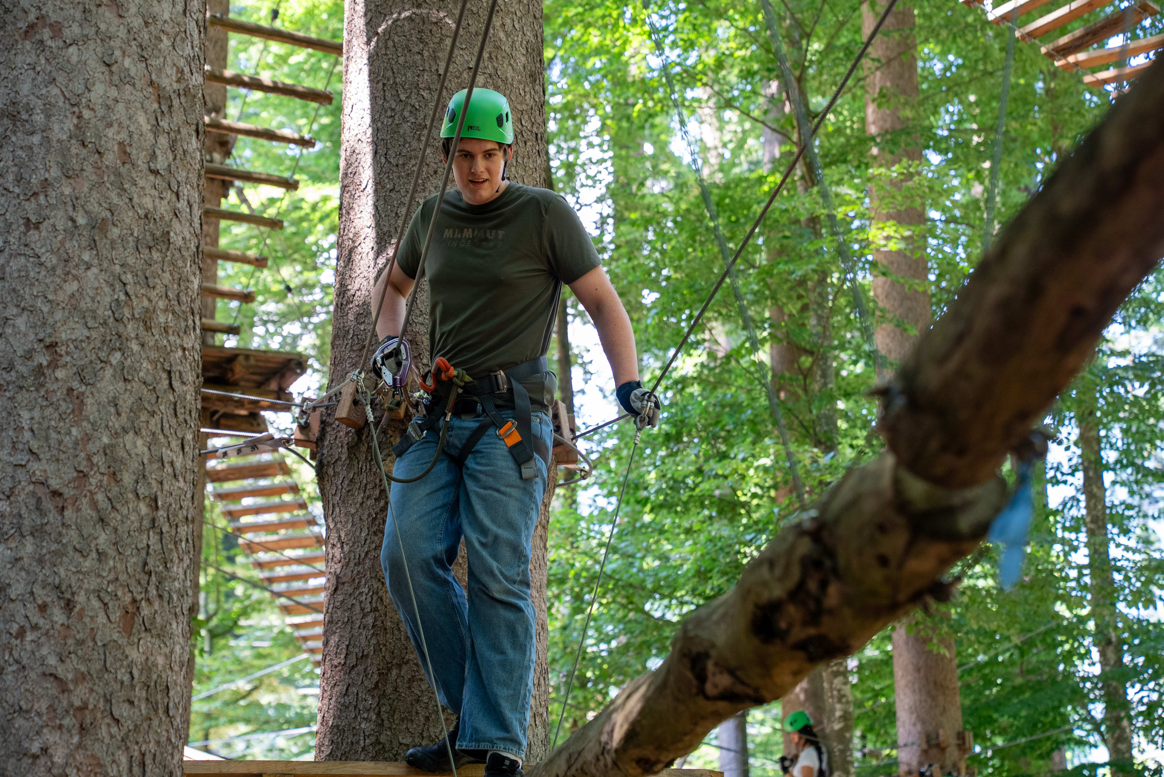 Ziplining in the Aventure Park in Interlaken