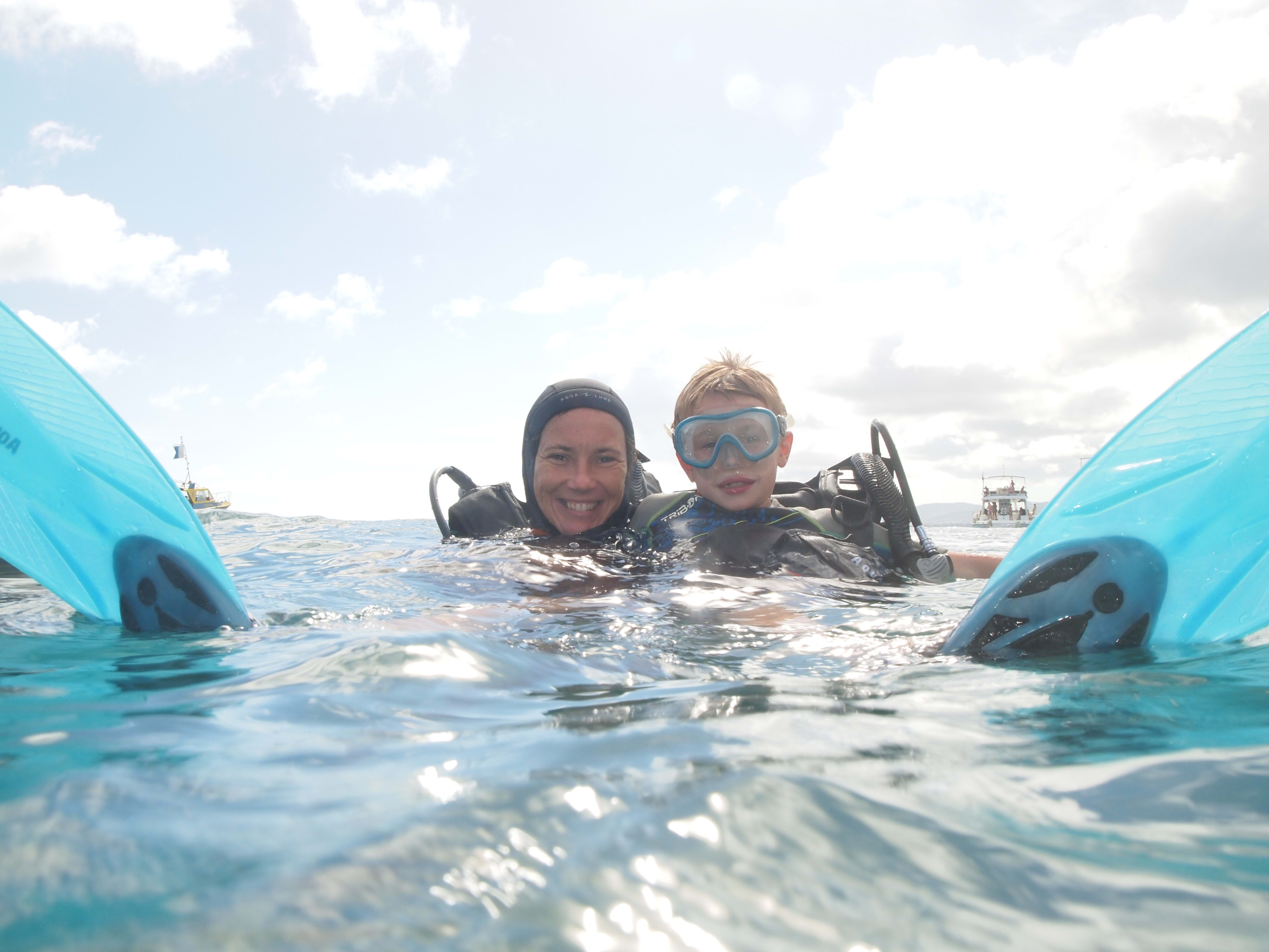 Primera inmersión con niños en Le Marin, Martinica
