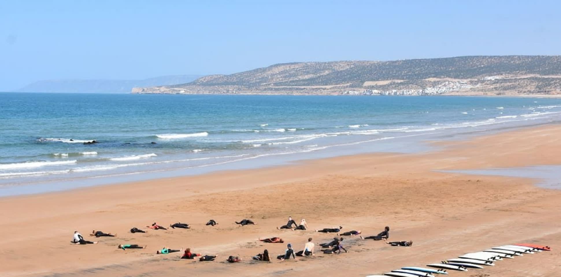 Cours de Surf près de Taghazout, Agadir