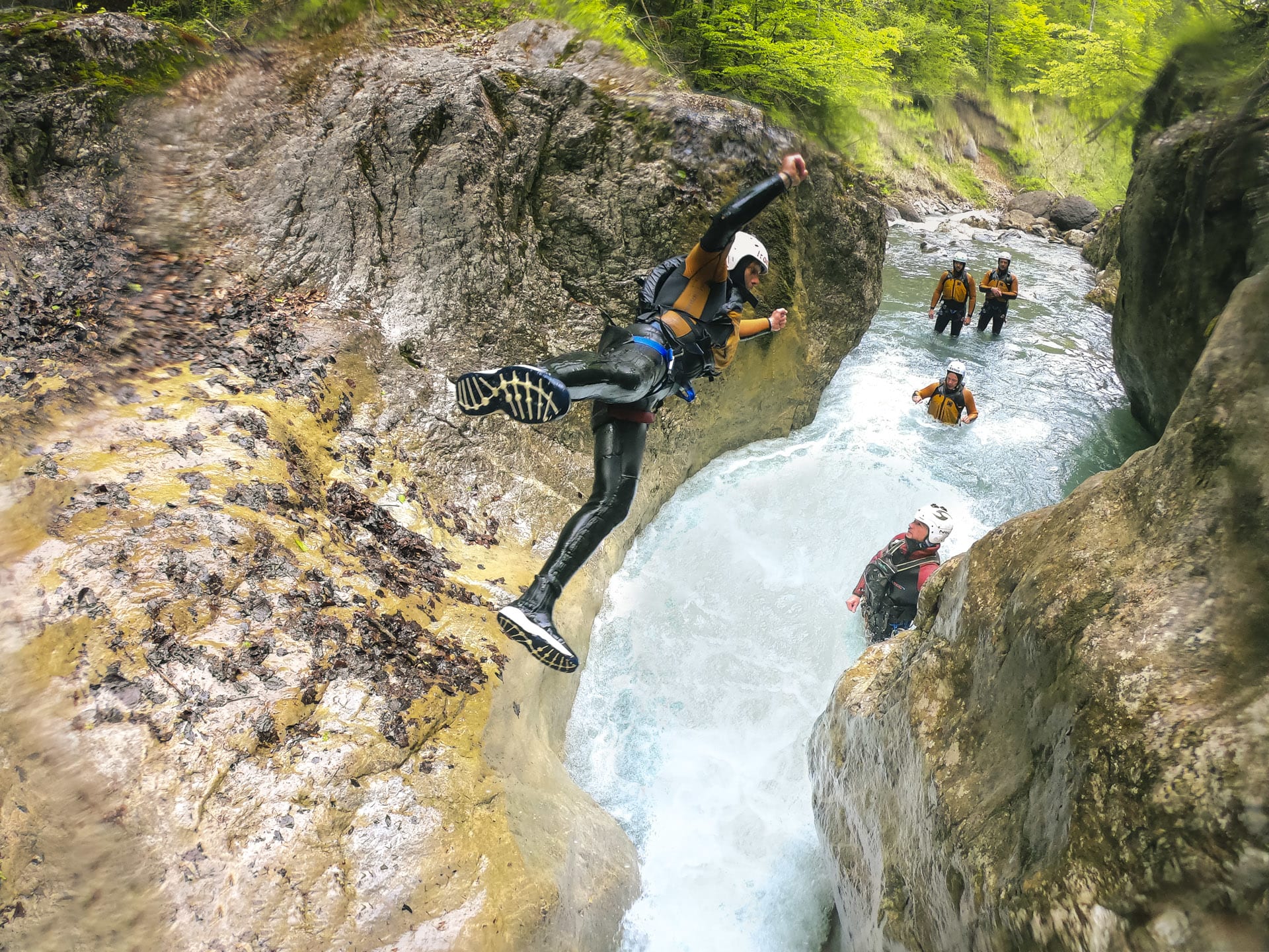 Canyoning in Interlaken, Schweiz