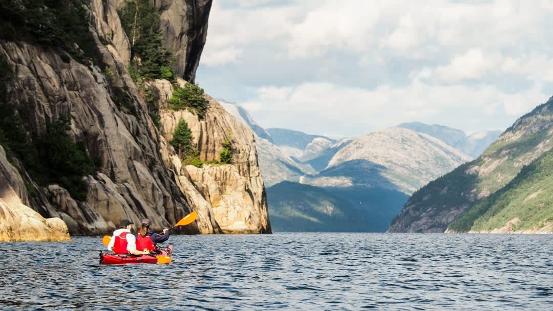 Guided Kayaking Excursion in Lysefjord from Forsand near Stavanger