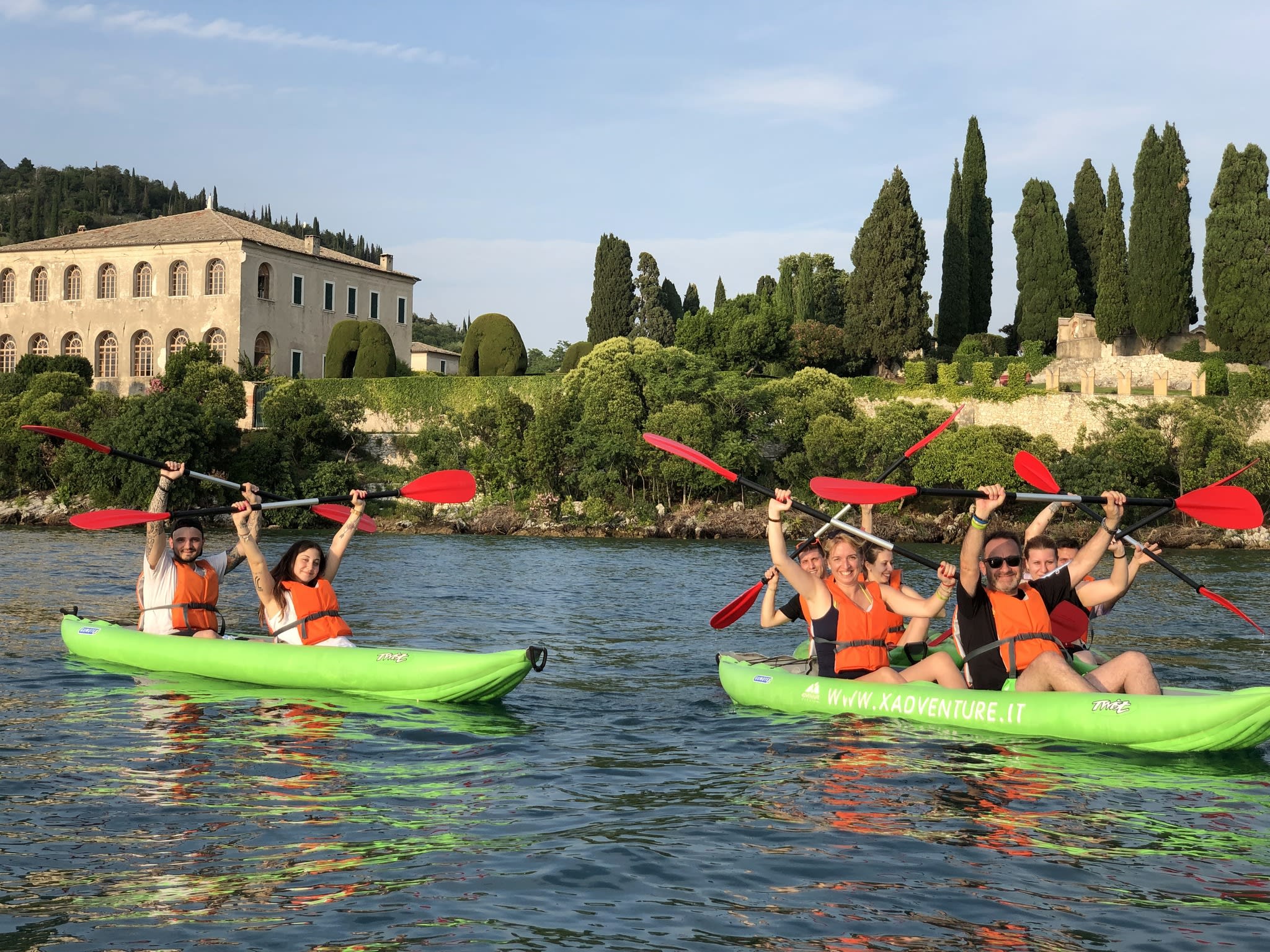 Kayak sur le lac de Garde