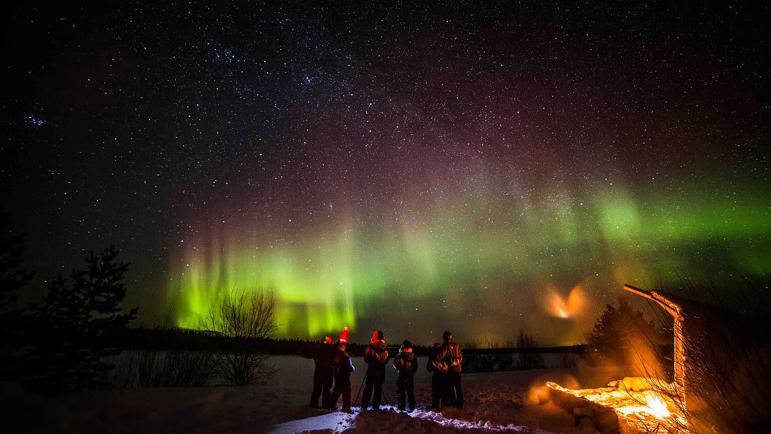 Fotografía de auroras boreales Levi