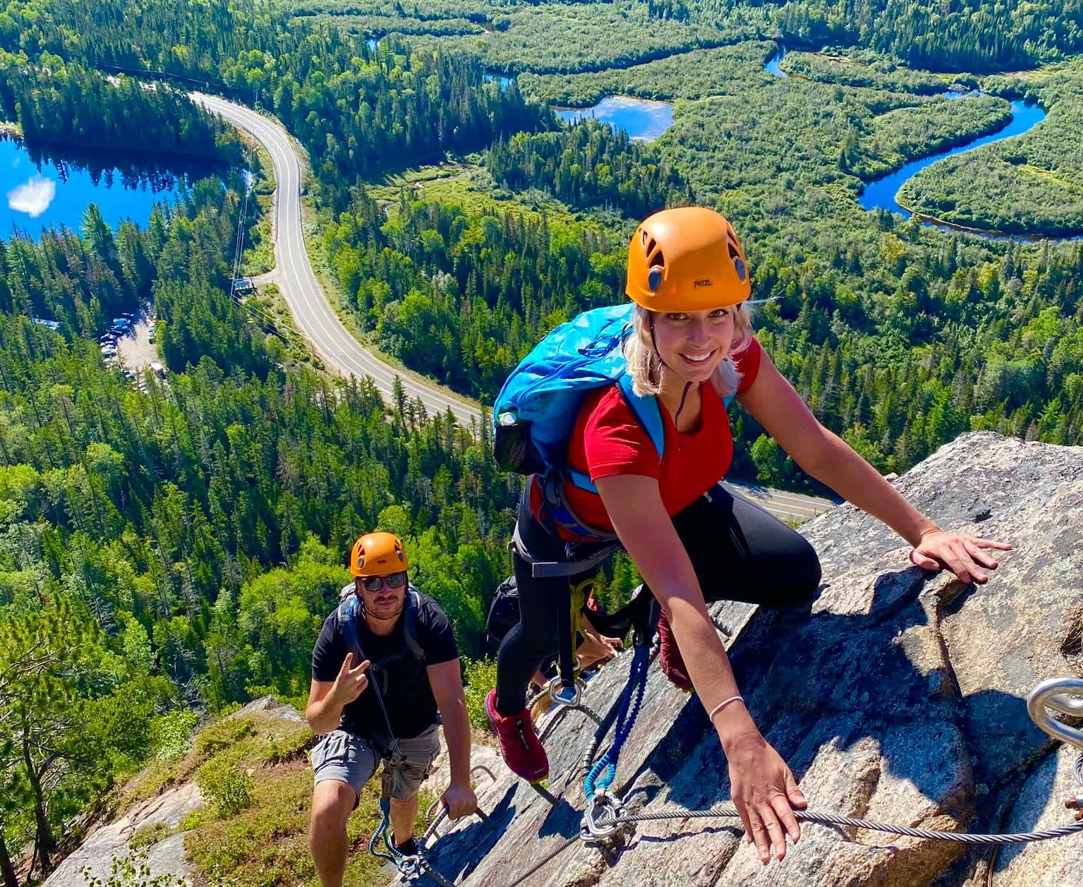 Klettersteig "Via ferrata du Lynx" in Charlevoix