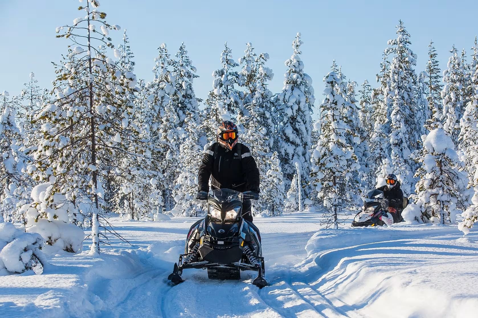 Snowmobiling in Rovaniemi