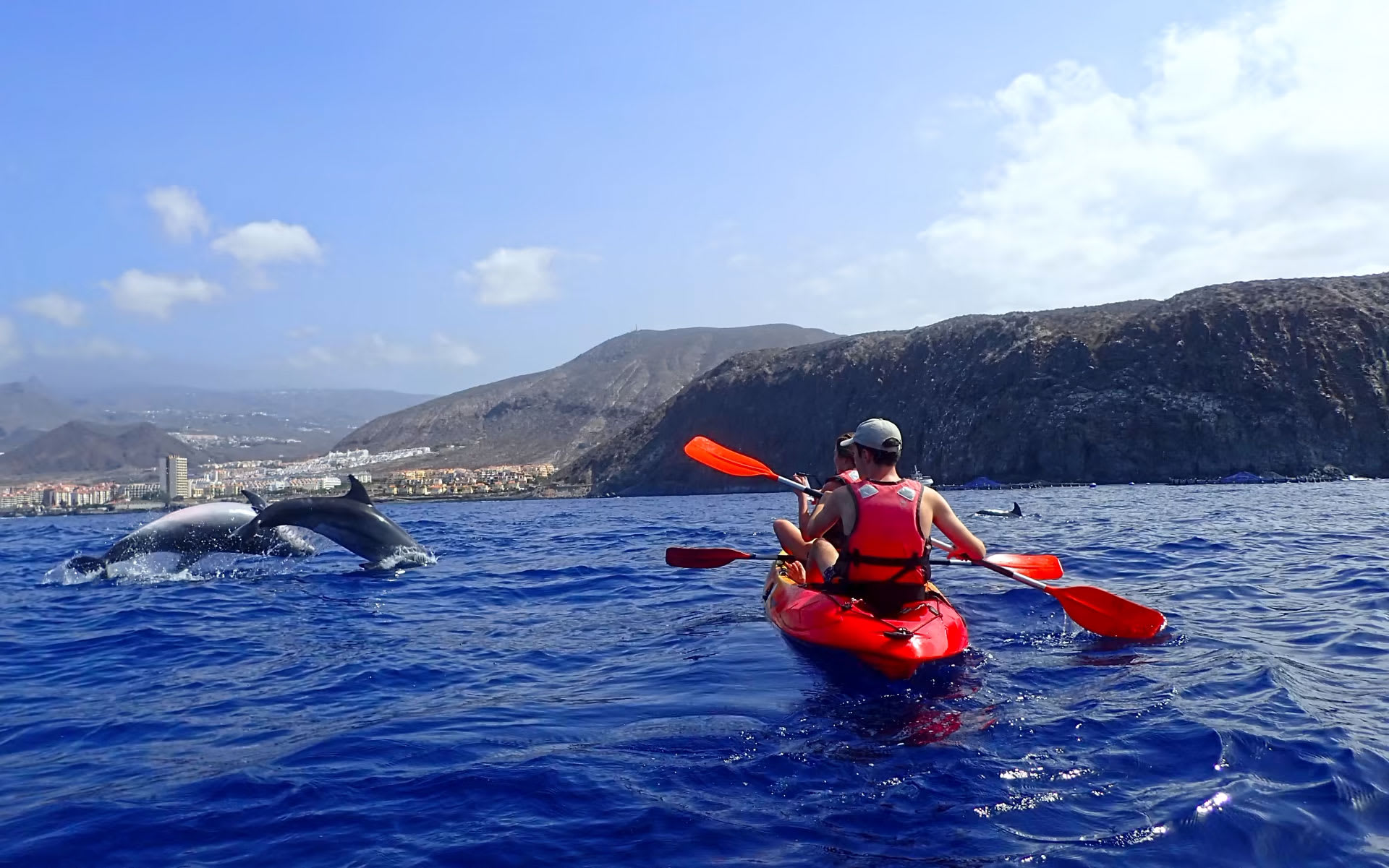 Seekajak in Los Cristianos, Teneriffa