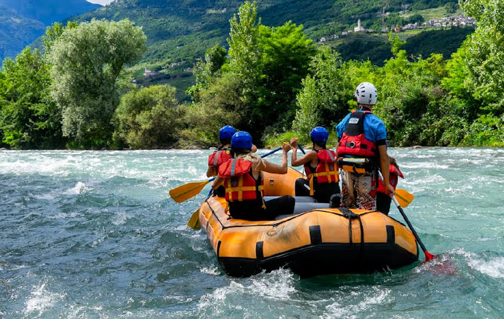 Rafting down the Adda River