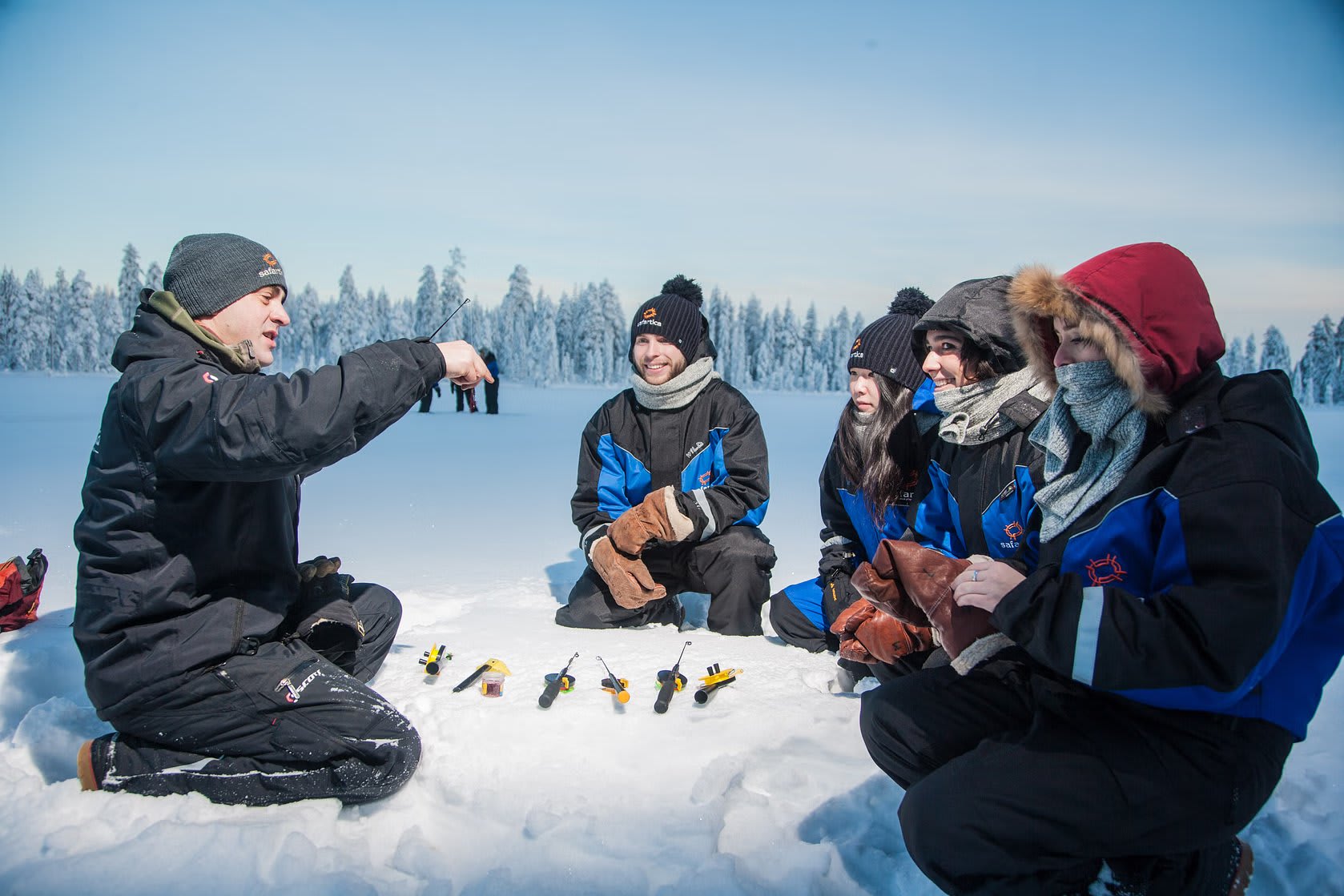 Pesca en hielo en Levi