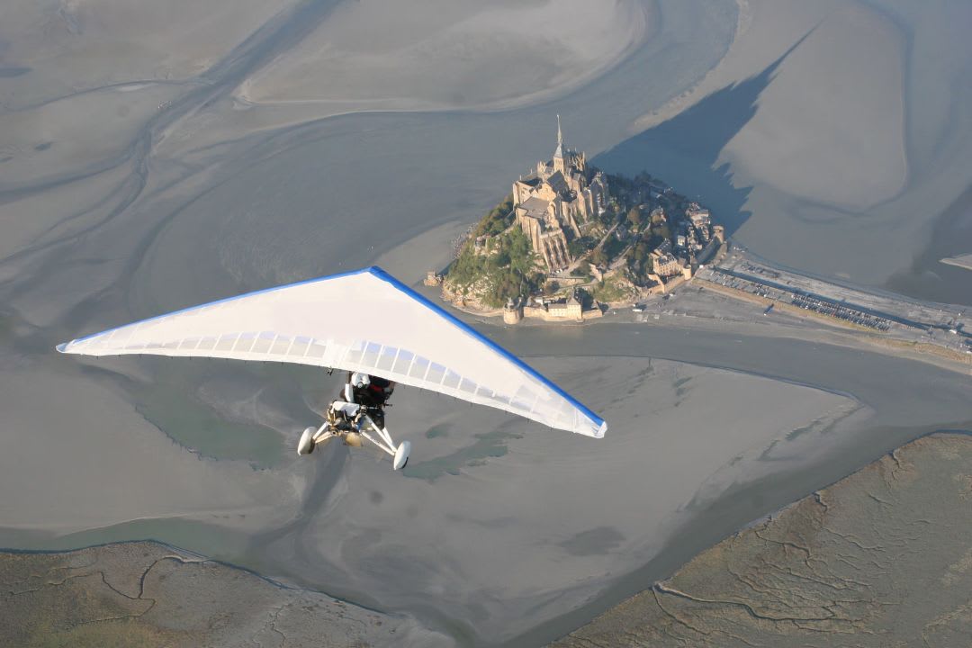 Microlight Flight over the Mont Saint-Michel Bay in Normandy