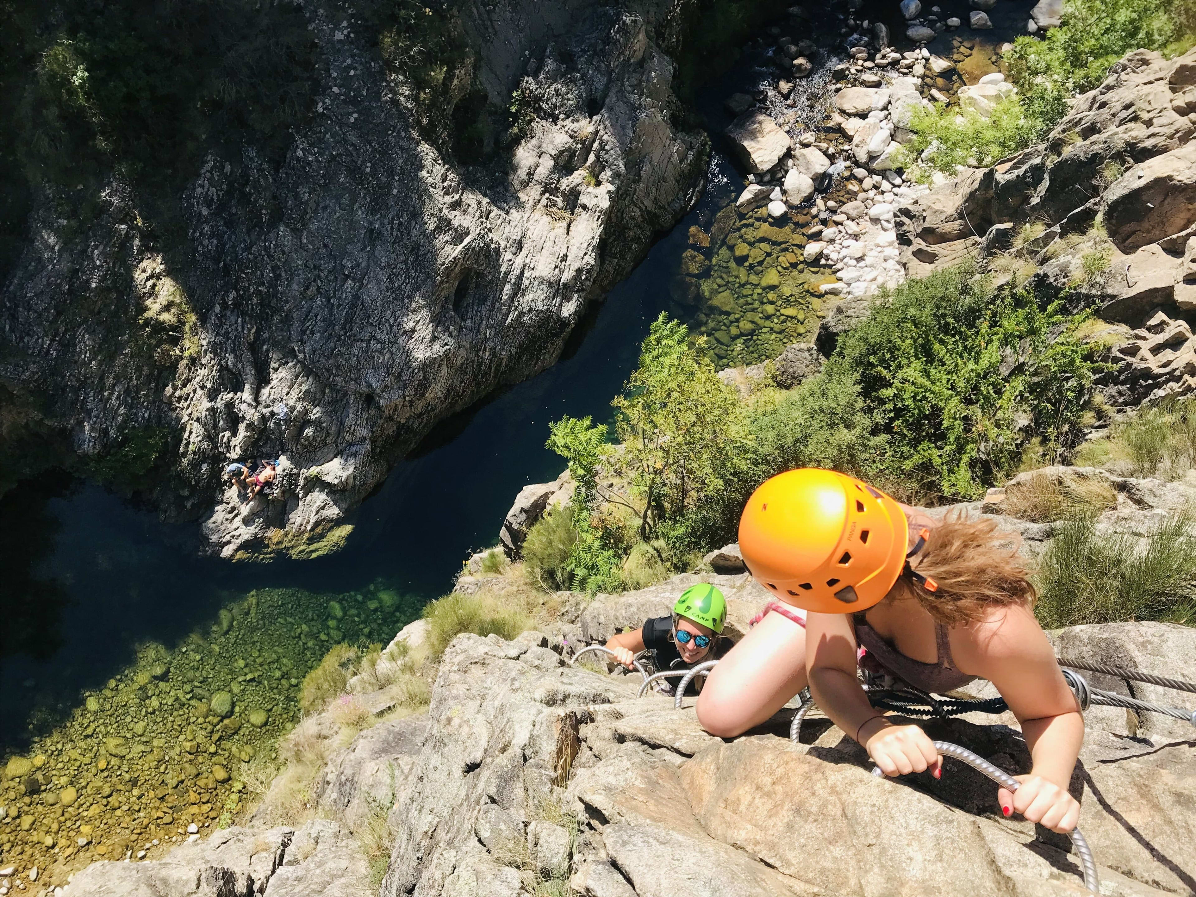 Via ferrata of the Devil's Bridge in Ardèche