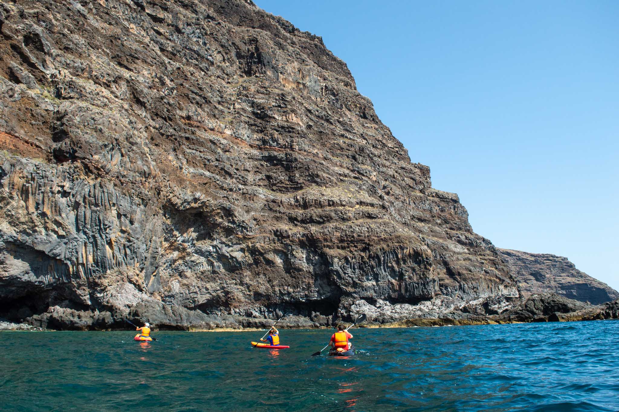 Sea kayaking in La Palma, Canary Islands