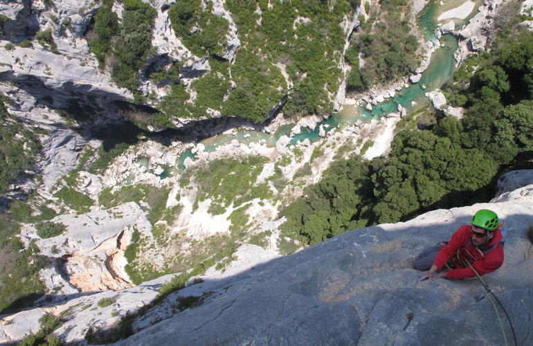 Klettern in den Gorges de l'Ardèche