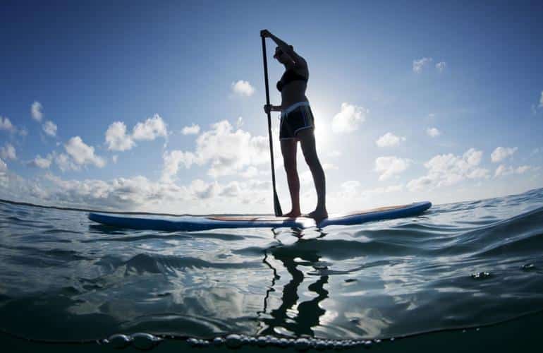 Stand up paddle in Santorini