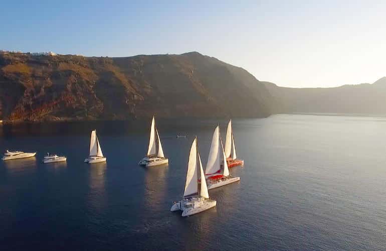 Sailing in Santorini