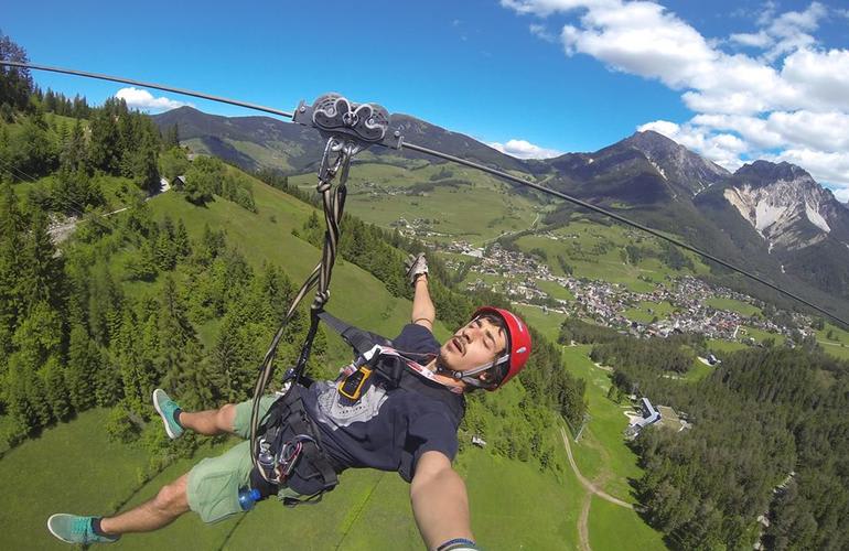 Tyrolean traverse at Kronplatz