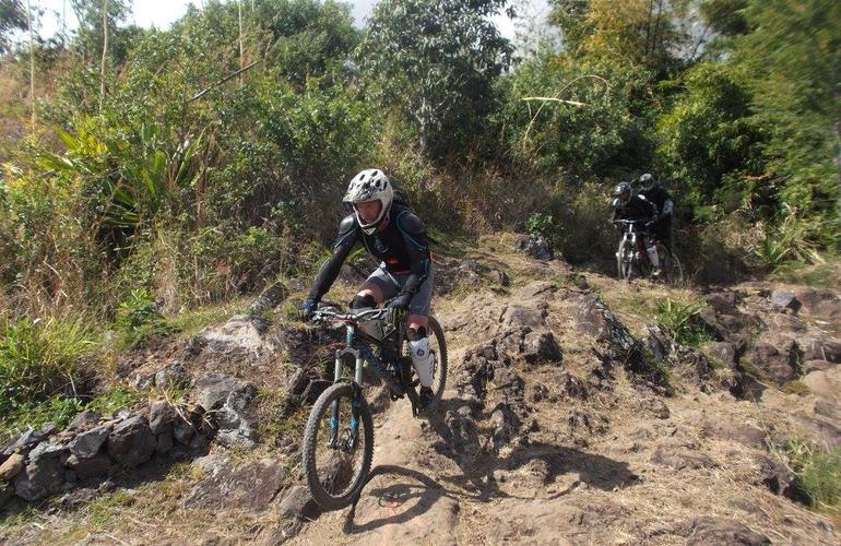 bicicleta de montaña en la isla de la reunión