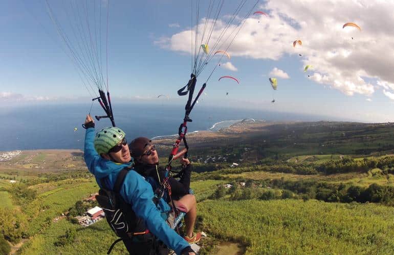 Parapente à l'île de la Réunion