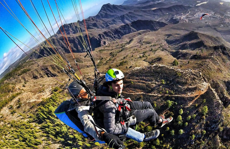 Tandem paraglide from Teide in Adeje, near Costa Adeje