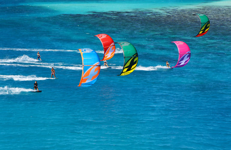 Kitesurfen in Bois Jolan auf Guadeloupe