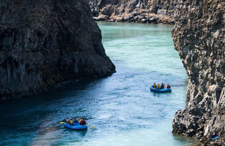 Rafting en el río Hvítá, Islandia