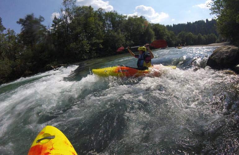 Kajakfahren auf dem Fluss Sava in Bled