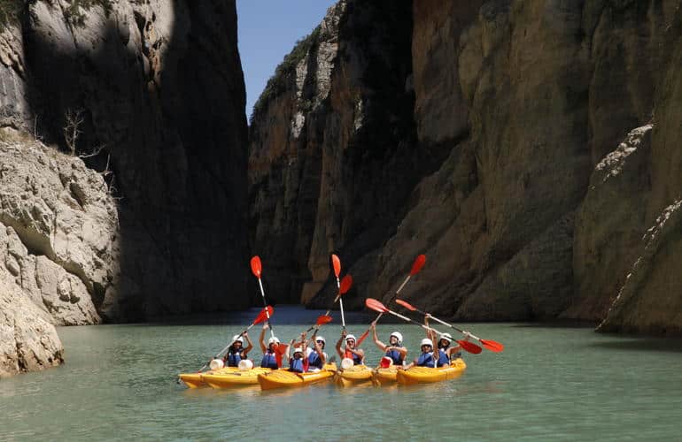 kayak en el Congost de Montrebei, España