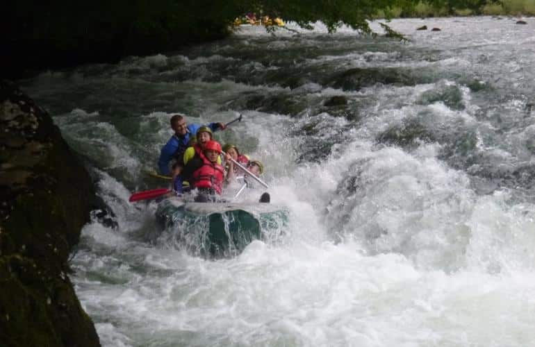 rafting krupa river waterfall