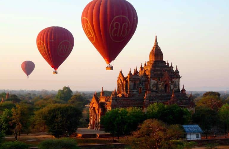 Bagan Myanmar Montgolfière