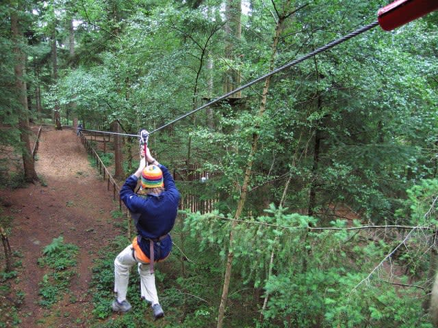 Zip lining Rivington Go Ape