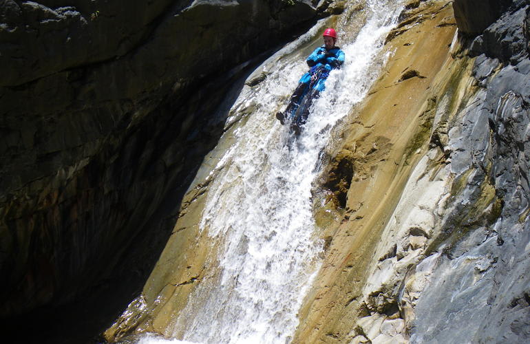 Canyoning-Rutsche