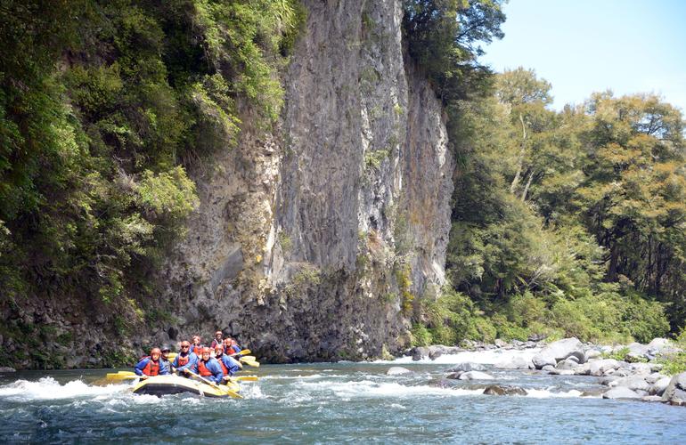 Whitewater river rafting in Tongariro river near Taupo