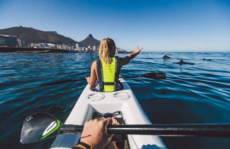 kayak sur la côte atlantique