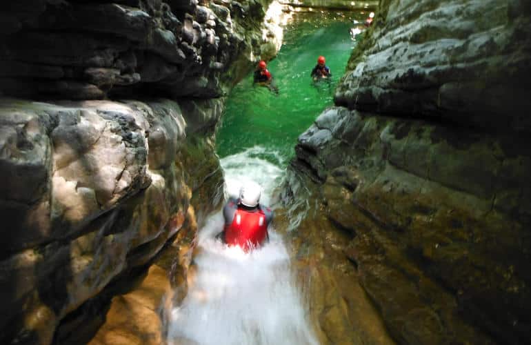 Canyoning im Fluss Palvico, Gardasee