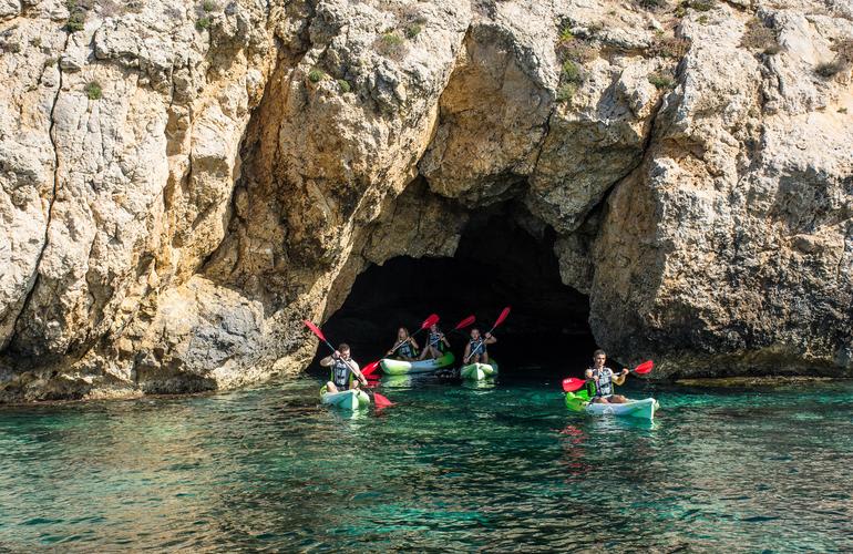 Kayaking in the creeks of Mallorca