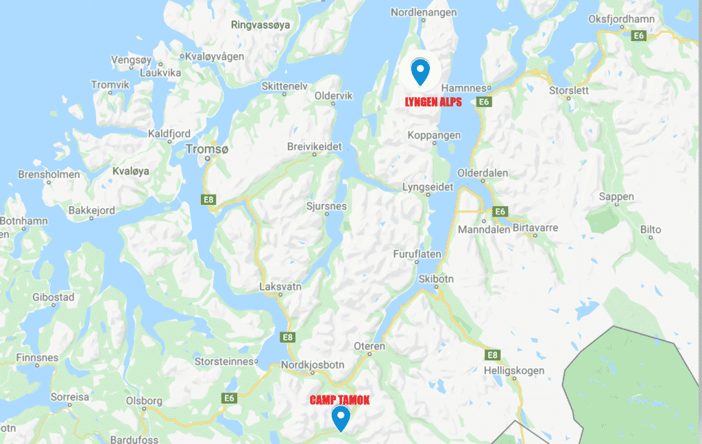 popular campsites for snowmobiling in Tromsø