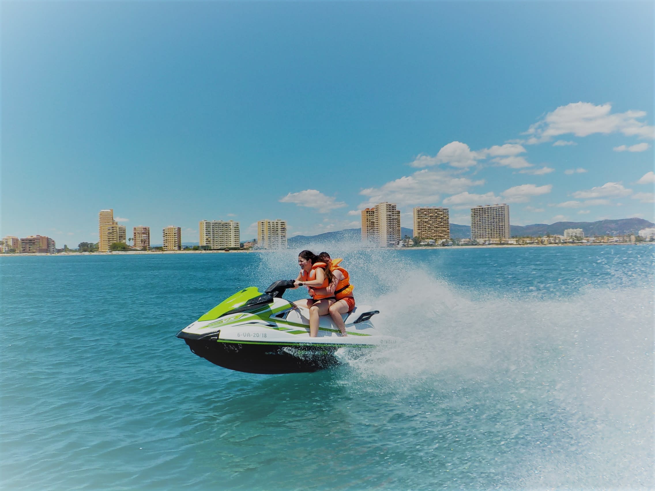 Jet skiing in Valencia.