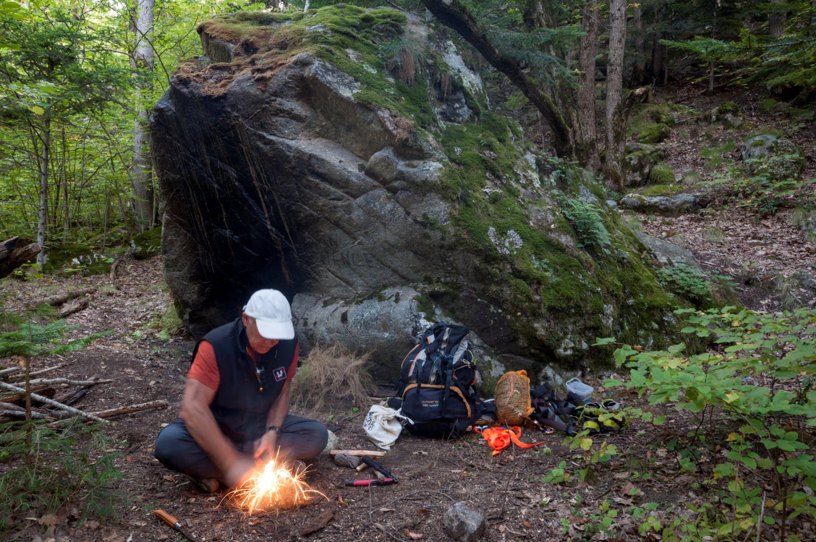 Survival Camp in der Nähe von Toulouse, Frankreich