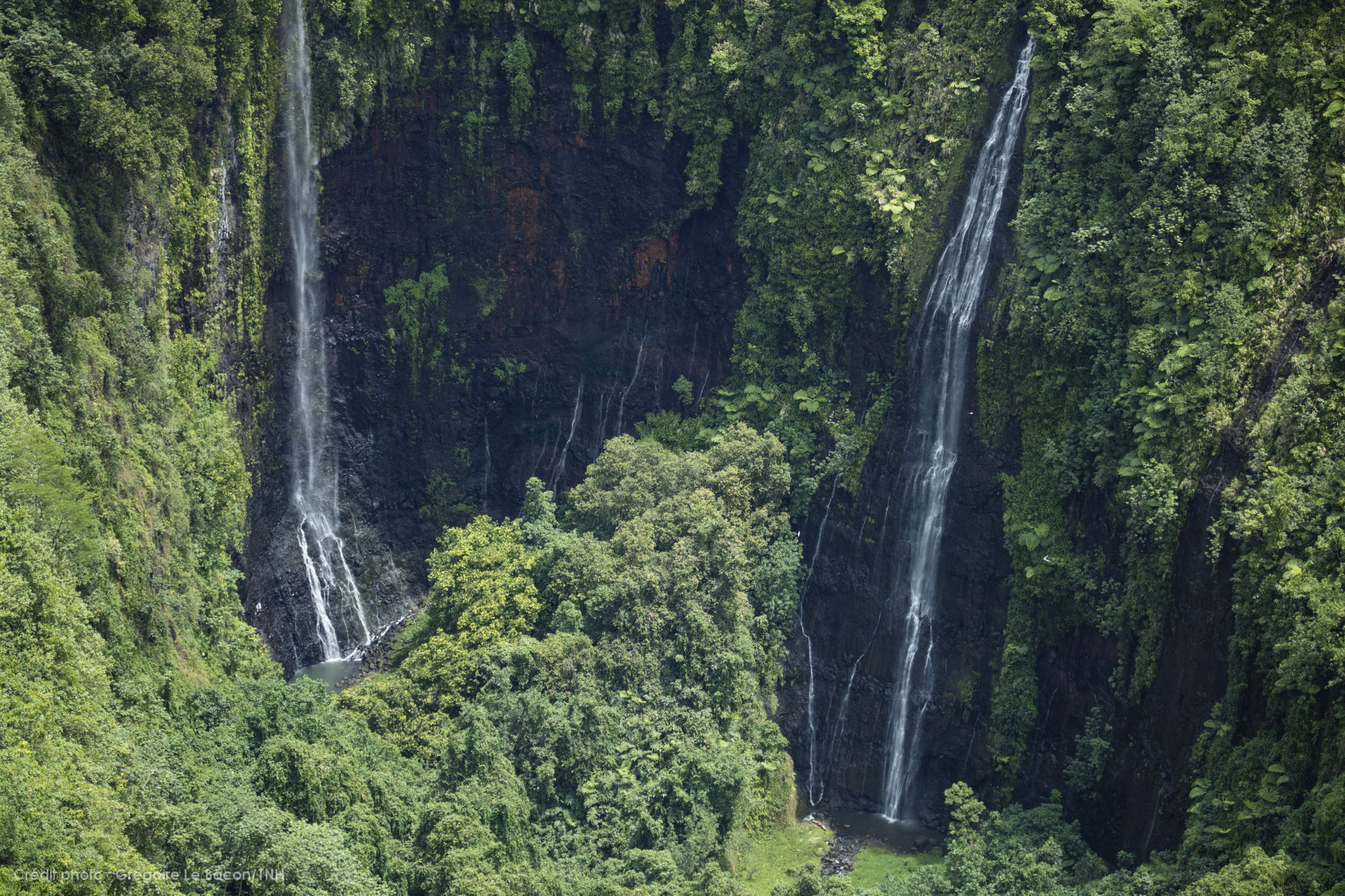 waterfalls in the heart of Tahiti