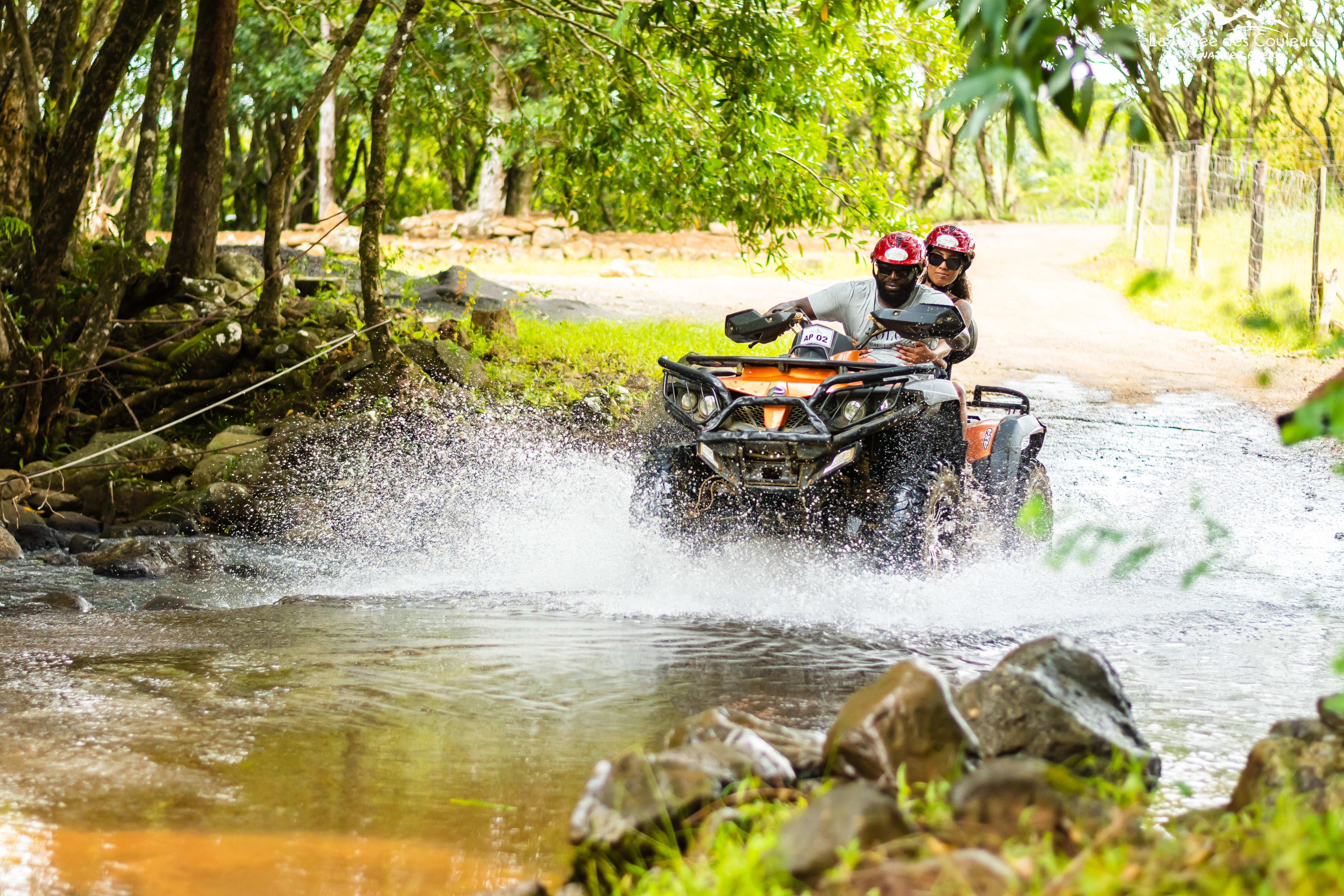 Quad biking in the Parc de la Vallée des Couleurs