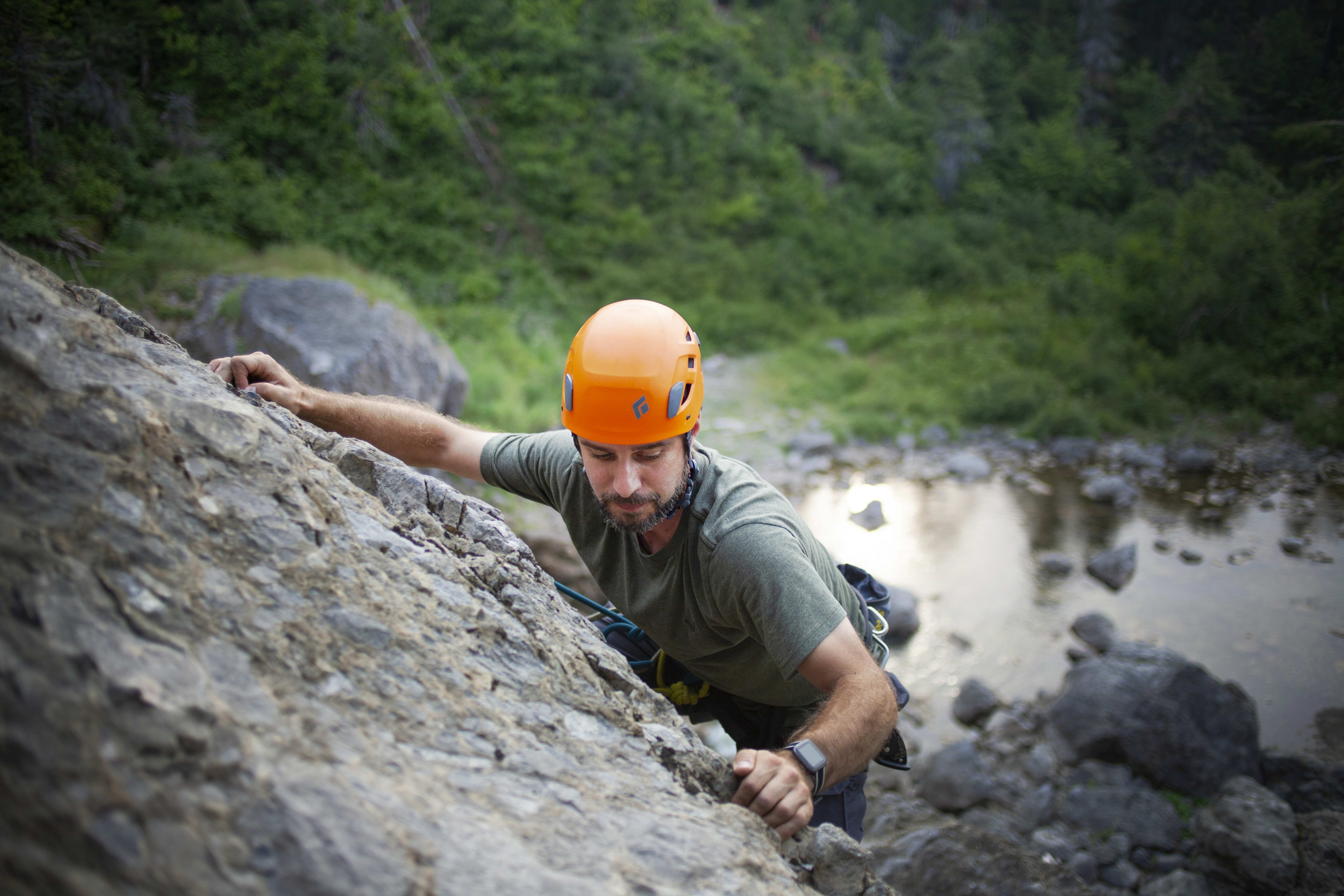 Rock climbing near Rimouski